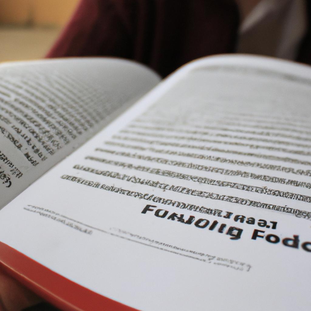 Person reading educational funding report