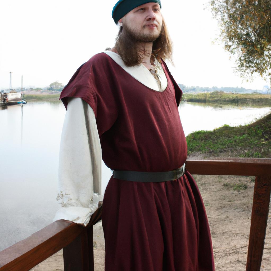 Person in historical clothing, reenacting